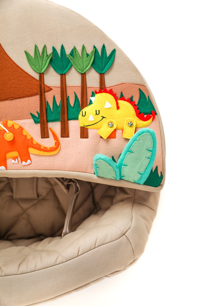 Activity Sessel rund Activity Sessel Rondo beige mit Dino Auflage