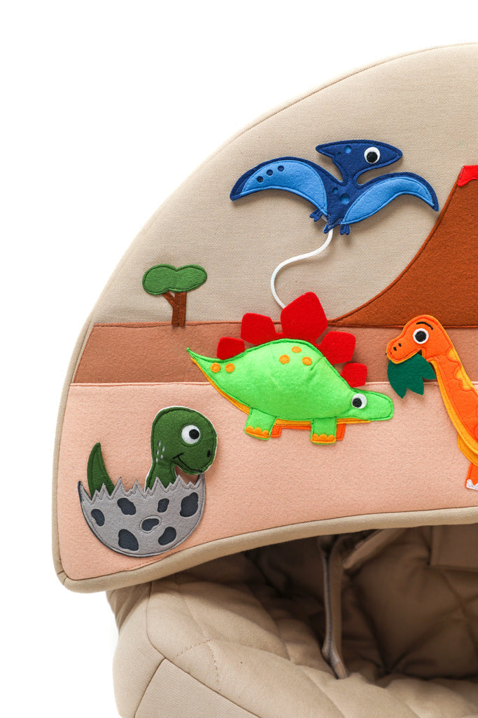 Activity Sessel rund Activity Sessel Rondo beige mit Dino Auflage