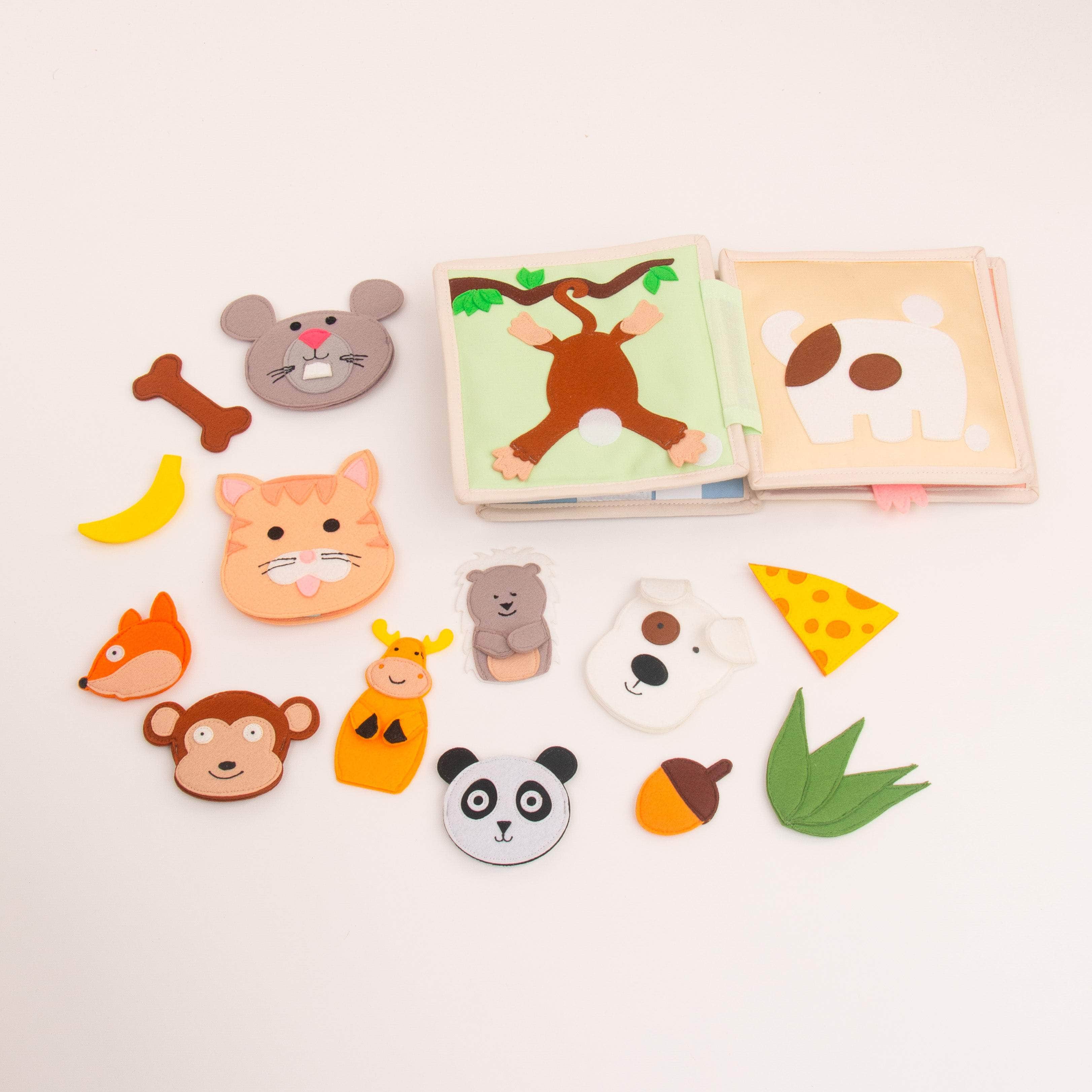 Animal Friends - 6 Pages Mini Quiet Book