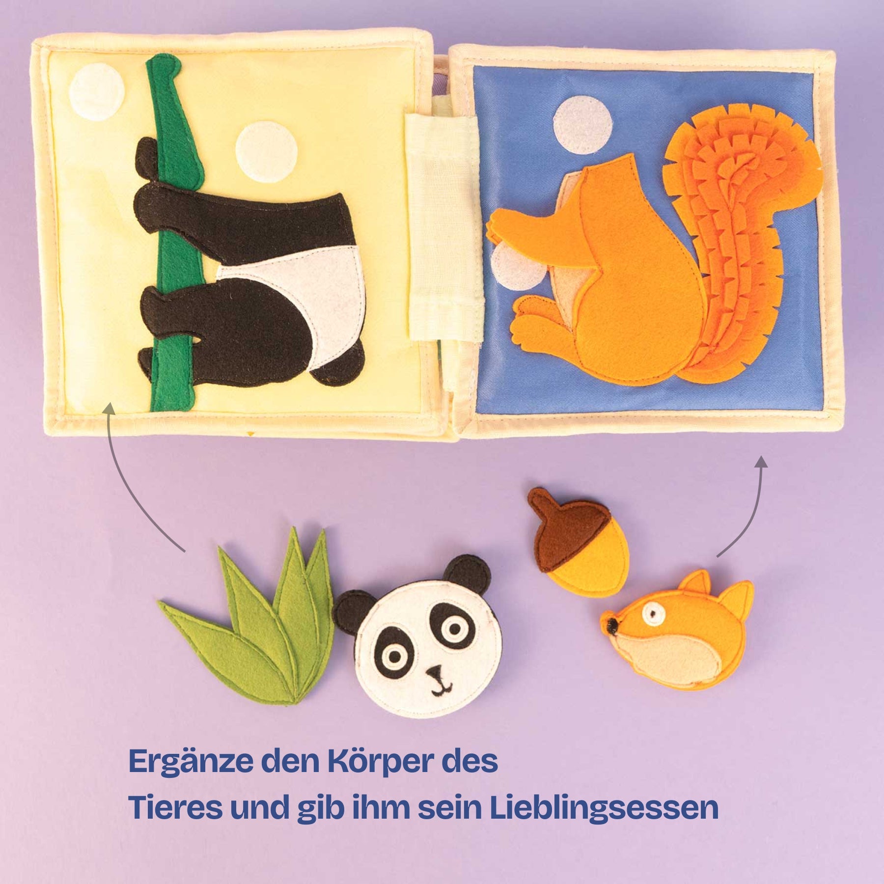 Animal Friends - 6 Pages Mini Quiet Book