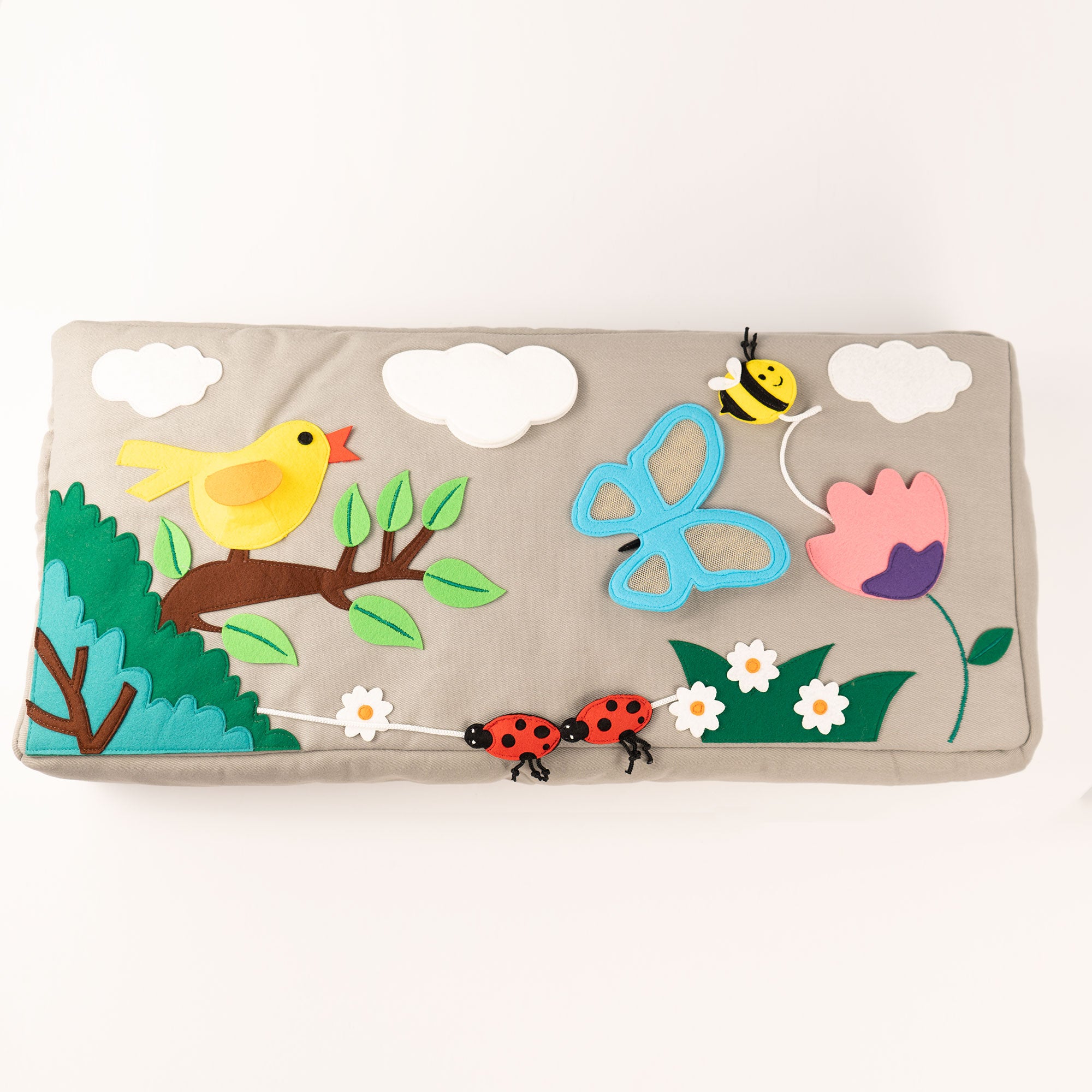 Activity cushions bee and butterfly