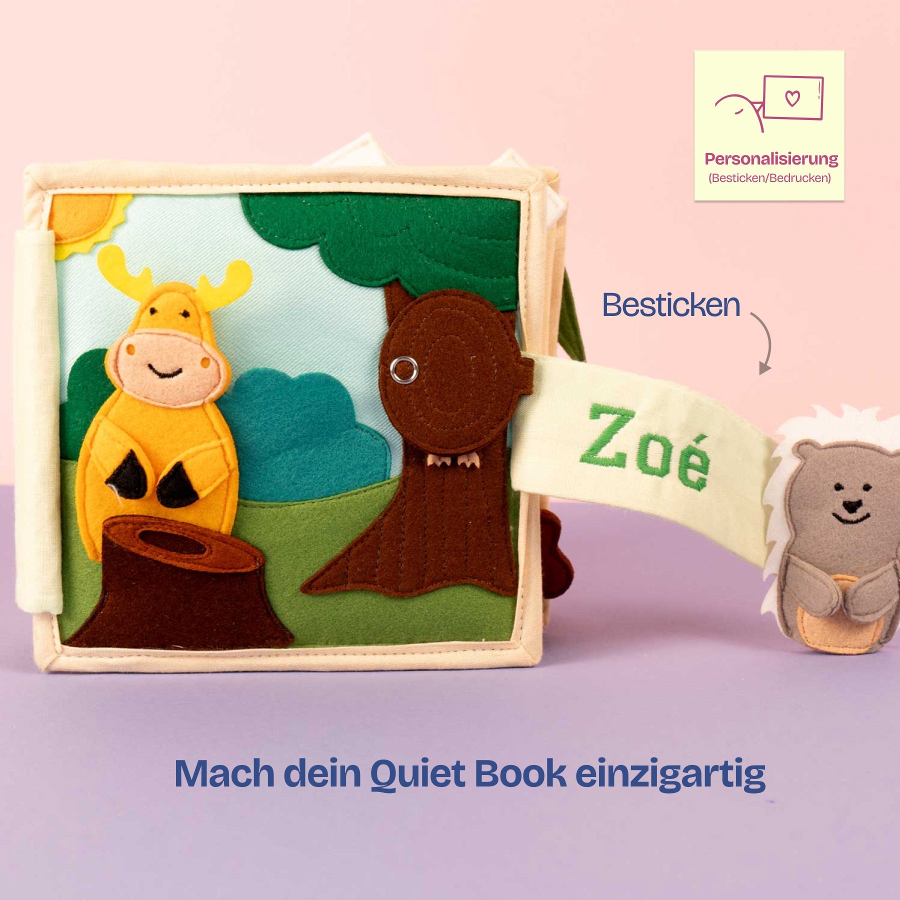 Les amis des animaux - 6 pages Mini Quiet Book 